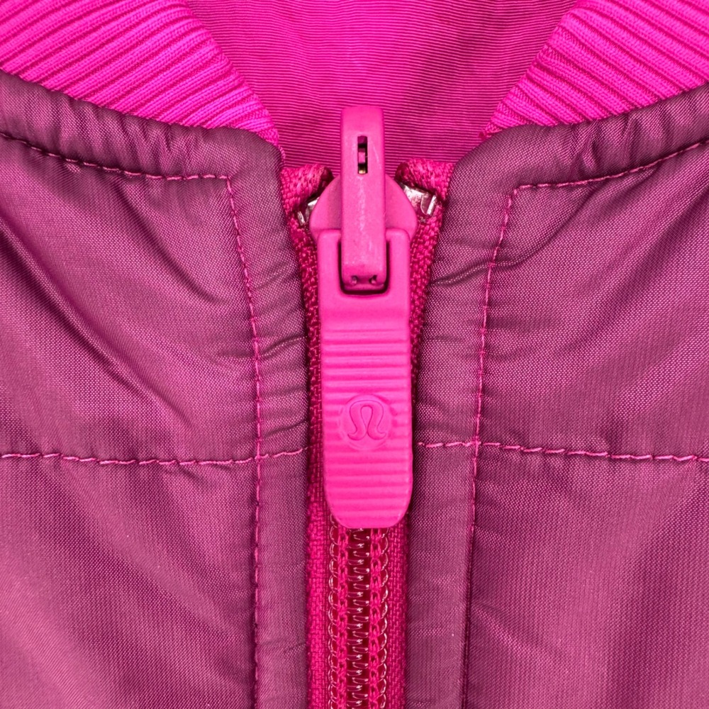 Lululemon Non-Stop Reversible Bomber Jacket‎ Pomegranate Pink Size 4 Athleisure - Picture 9 of 16